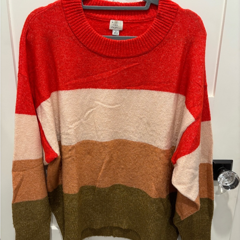 a new day Multicolor Striped Sweater